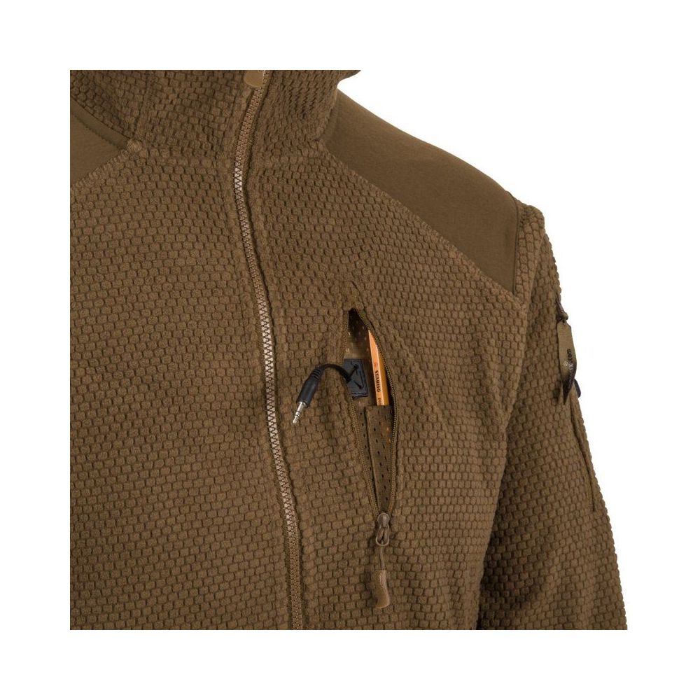 Bunda ALPHA Hoodie Jacket - Grid Fleece - Helikon-Tex®
