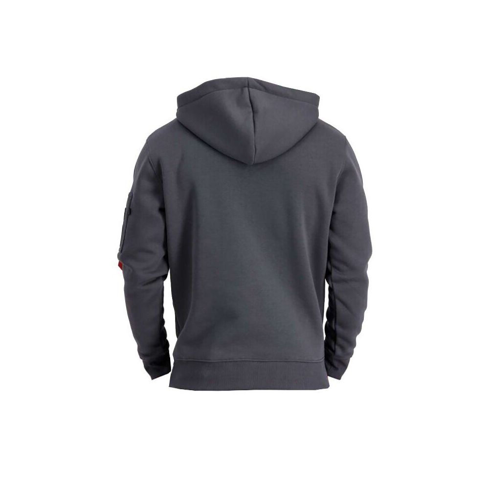 Mikina front print hoody - vintage grey - Alpha Industries