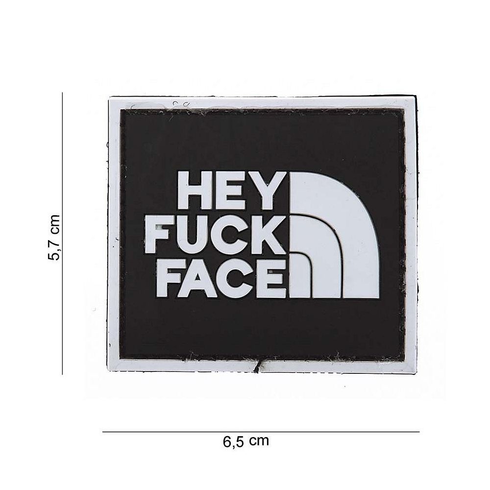 Nášivka PVC Hey Fuck Face - černá - 101. INC
